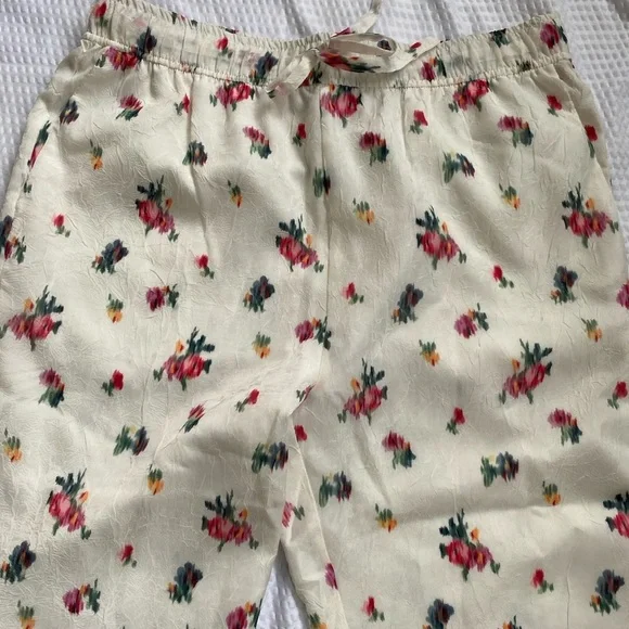 Hill House Home Pants Floral Size Medium White - Picture 3 of 10